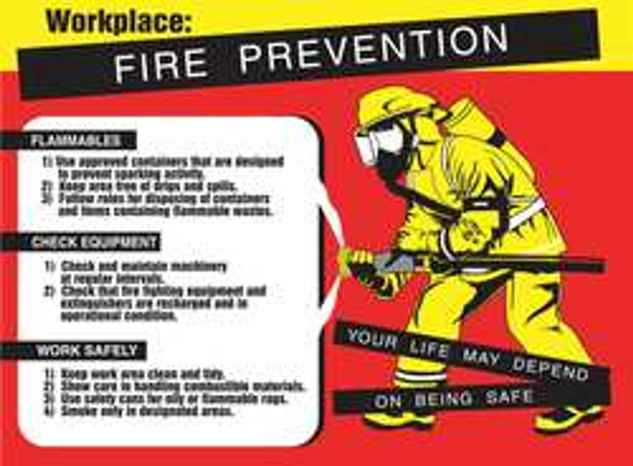 ACCUFORM SIGNS PST413 POSTER WORKPLACE FIRE PREVENTION 18 X 24