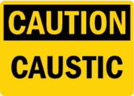 LYLE U4-1001-RD_10X7 SAFETY SIGN CAUSTIC 7IN.H X 10IN.W