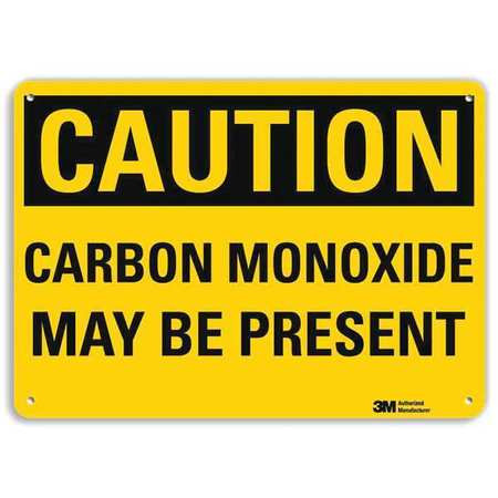 LYLE U4-1107-RA_14X10 SAFETY SIGN CARBON MONOXIDE PRSNT 10IN.H
