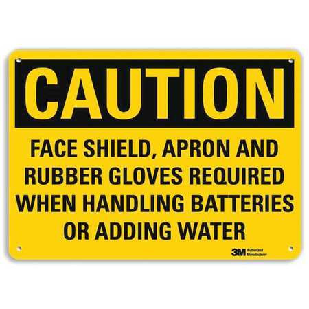 LYLE U4-1298-RA_14X10 SAFETY SIGN FACE SHIELD REQUIRED 10IN.H