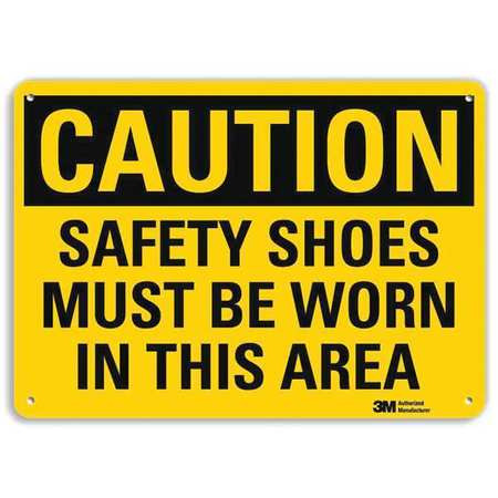 LYLE U4-1658-RA_14X10 SAFETY SIGN SAFETY SHOES 10IN H X 14IN W