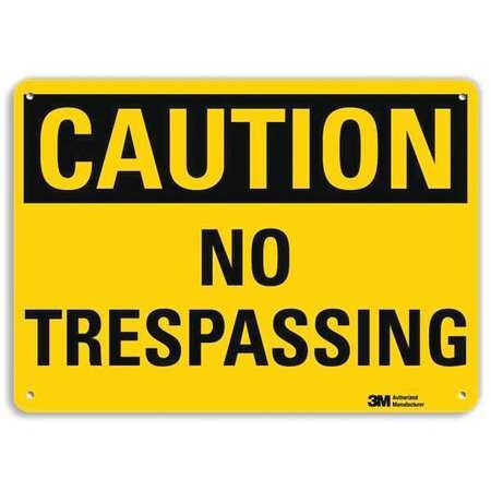 LYLE U4-1554-RA_10X7 SAFETY SIGN NO TRESPASSING 7IN.H