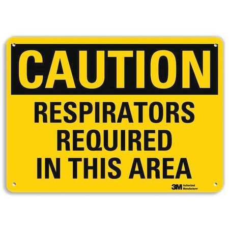 LYLE U4-1629-RA_14X10 SAFETY SIGN RESPIRATORS REQUIRED 10 IN H