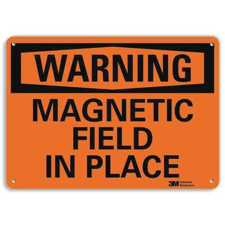 LYLE U6-1157-RA_10X7 WARNING SIGN MAGNETIC FIELD TEXT 7 IN H