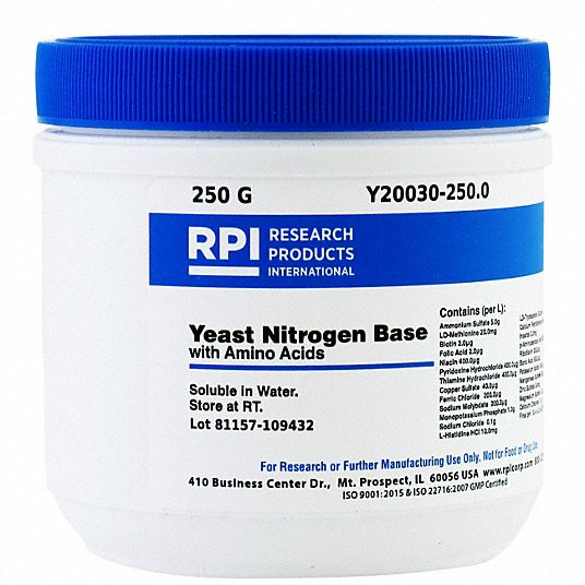 RPI Y20030-250.0 YEAST NITROGEN BASE W/ AMINO ACIDS 250G