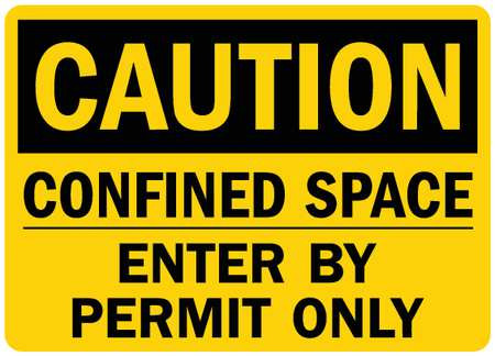 LYLE U4-1140-RD_10X7 SAFETY SIGN CONFINED SPACE 7IN.HX10IN.W