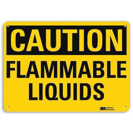LYLE U4-1311-RA_14X10 SAFETY SIGN FLAMMABLE LIQUIDS 10IN.H