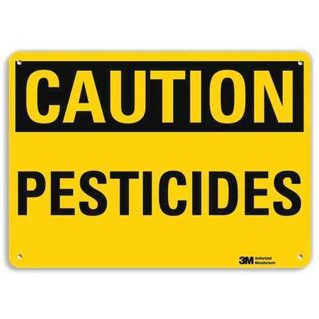 LYLE U4-1596-RA_14X10 SAFETY SIGN PESTICIDES BLCK/YELLOW 10INH