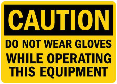 LYLE U4-1212-RD_7X5 CAUTION SIGN,5INX7IN,REFLECTIVE SHEETING