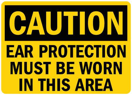LYLE U4-1234-RD_14X10 SAFETY SIGN EAR PROTECTION WORN 14IN.W