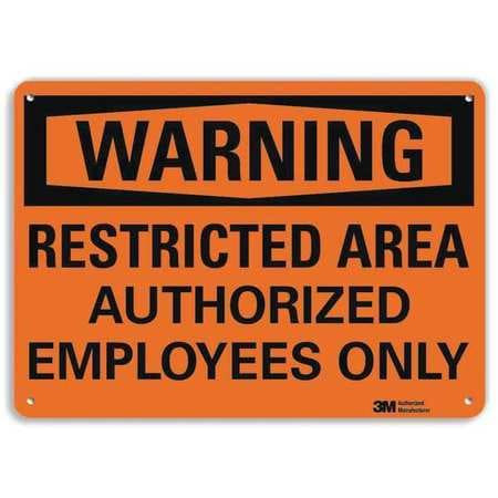 LYLE U6-1215-RA_10X7 ADMITTANCE SIGN RESTRICTED AREA 7 IN H