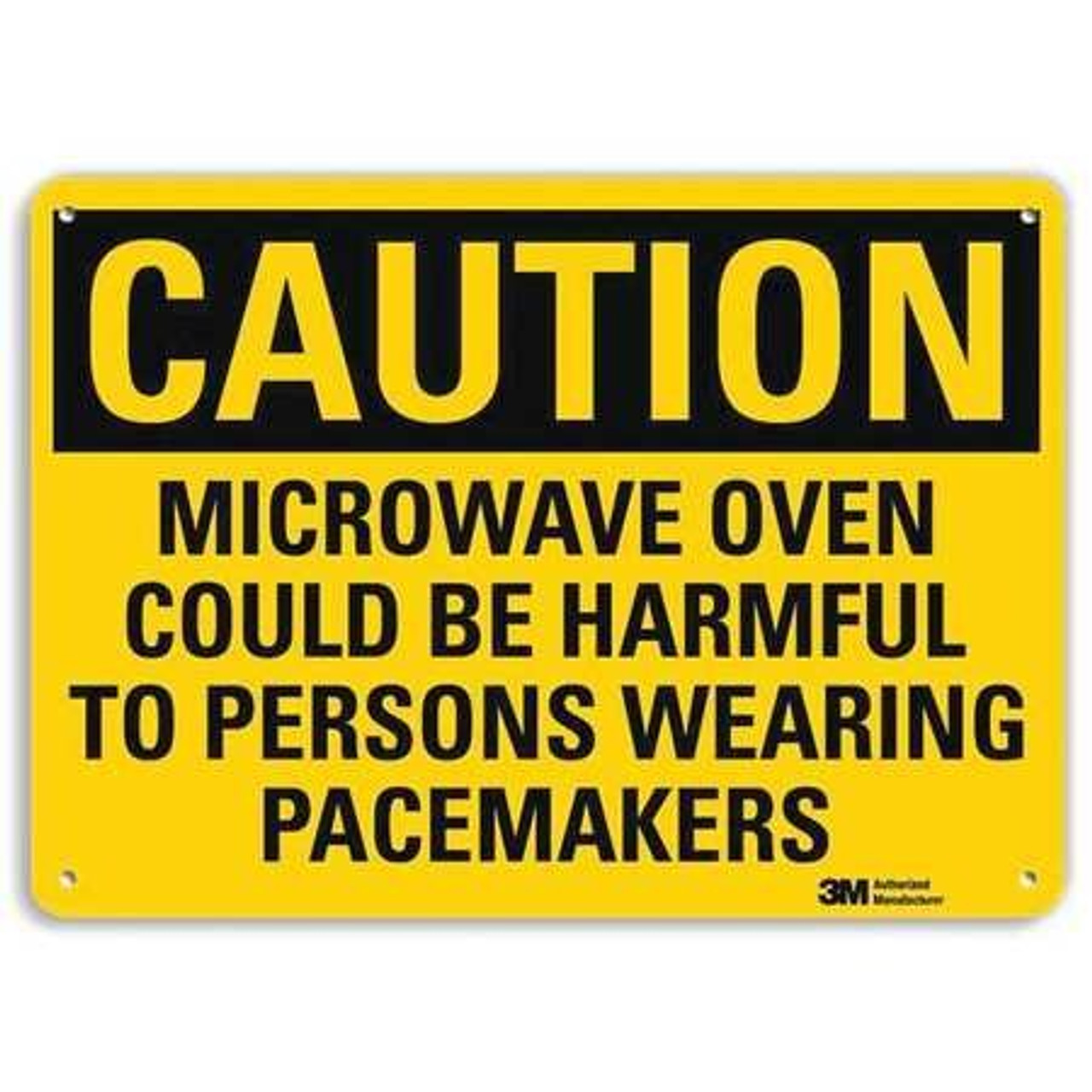 LYLE U4-1532-RA_14X10 SAFETY SIGN MICROWAVE OVEN CAUTION 10INH