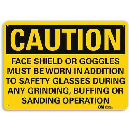 LYLE U4-1299-RA_10X7 SAFETY SIGN FACE SHIELDS GOGGLES 7IN.H