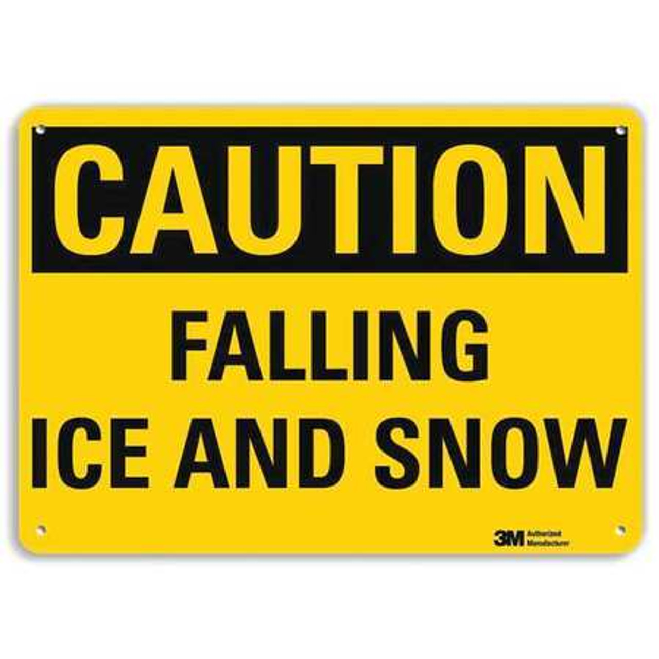 LYLE U4-1302-RA_14X10 SAFETY SIGN FALLING ICE AND SNOW 10IN.H