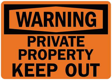 LYLE U6-1201-RD_7X5 ADMITTANCE SIGN PRIVATE PROPERTY 5 IN H