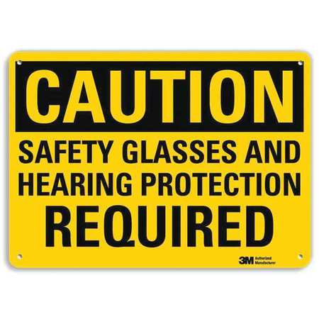LYLE U4-1641-RA_10X7 SAFETY SIGN HEARING PROTECTION 7 IN H