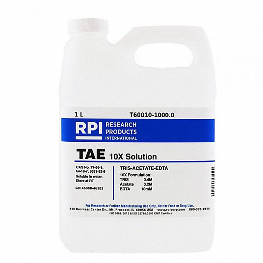 RPI T60010-1000.0 TRIS-ACETATE-EDTA (TAE) 10X SOLUTION 1L