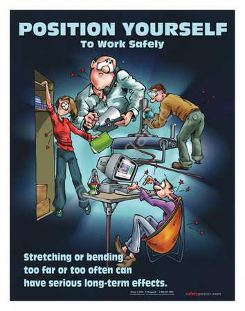SAFETYPOSTER.COM P3358 SAFETY PSTR POSITION YOURSELF TO WORK EN