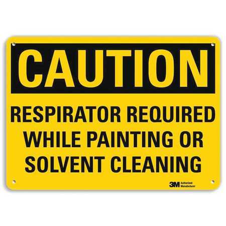 LYLE U4-1626-RA_14X10 SAFETY SIGN RESPIRATOR REQUIRED 10 IN H