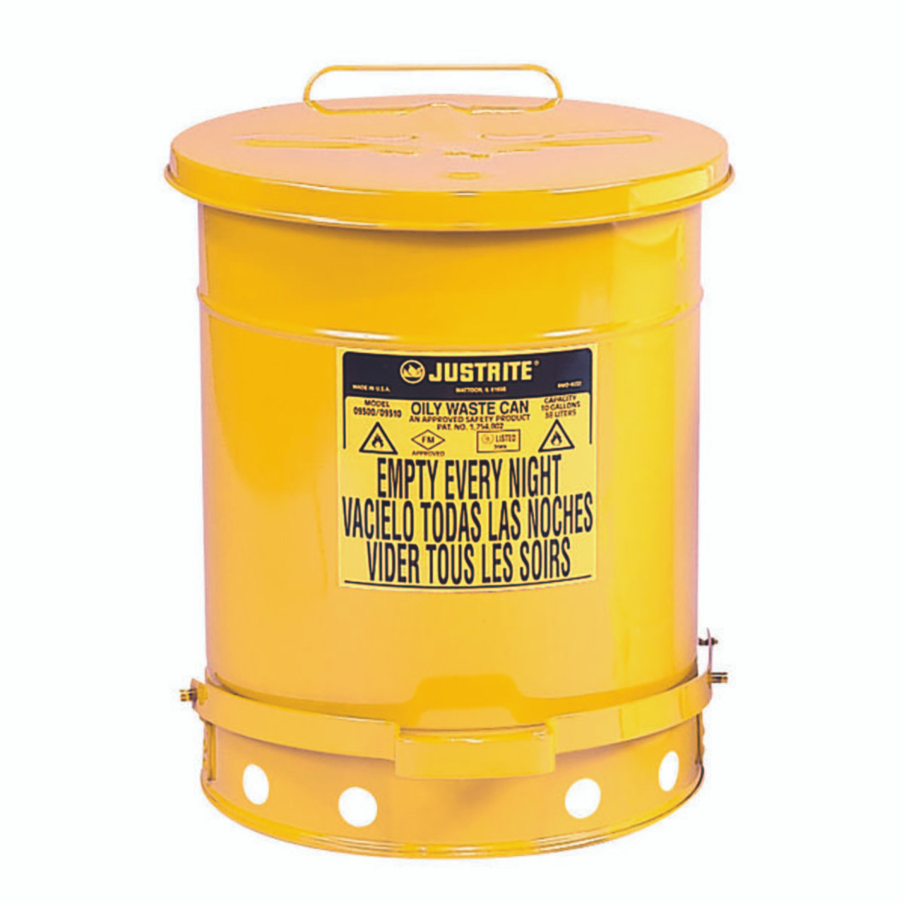 JUSTRITE MFG COMPANY 09701 21 GAL OWC YELLOW