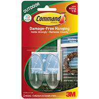 3M 17091CLR-AW HOOK WINDOW OUTDOOR CLEAR MED 