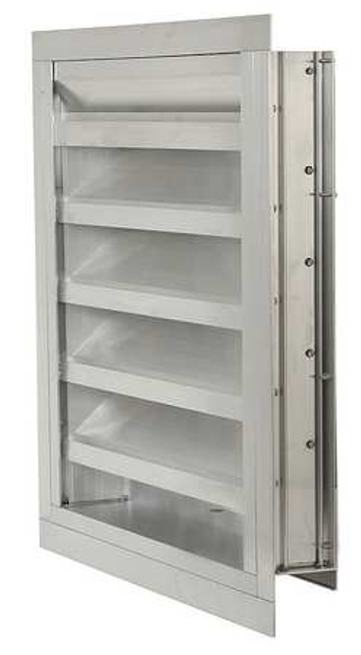 DAYTON 20UA37 INTAKE LOUVER FIXED DRAINABLE 48H X 18W