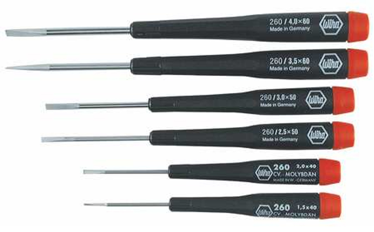 WIHA TOOLS 26090 6 PC SET SLOTTED PRECISION