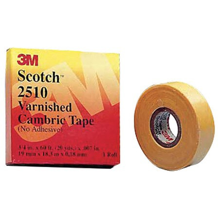 3M 2510-1-1/2x36YD ELEC TAPE,108 'LX1.5"W,7 MIL,YELLOW,PK24