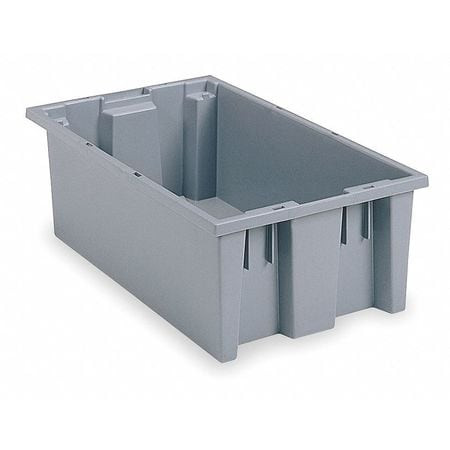 AKRO-MILLS 35185GREY NEST AND STACK CONTAINER,18 IN. L,GRAY