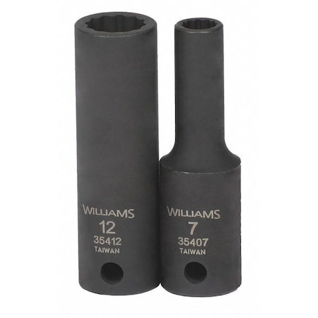 WILLIAMS 35408 3/8 DR 8MM DP IMP SKT 12PT              