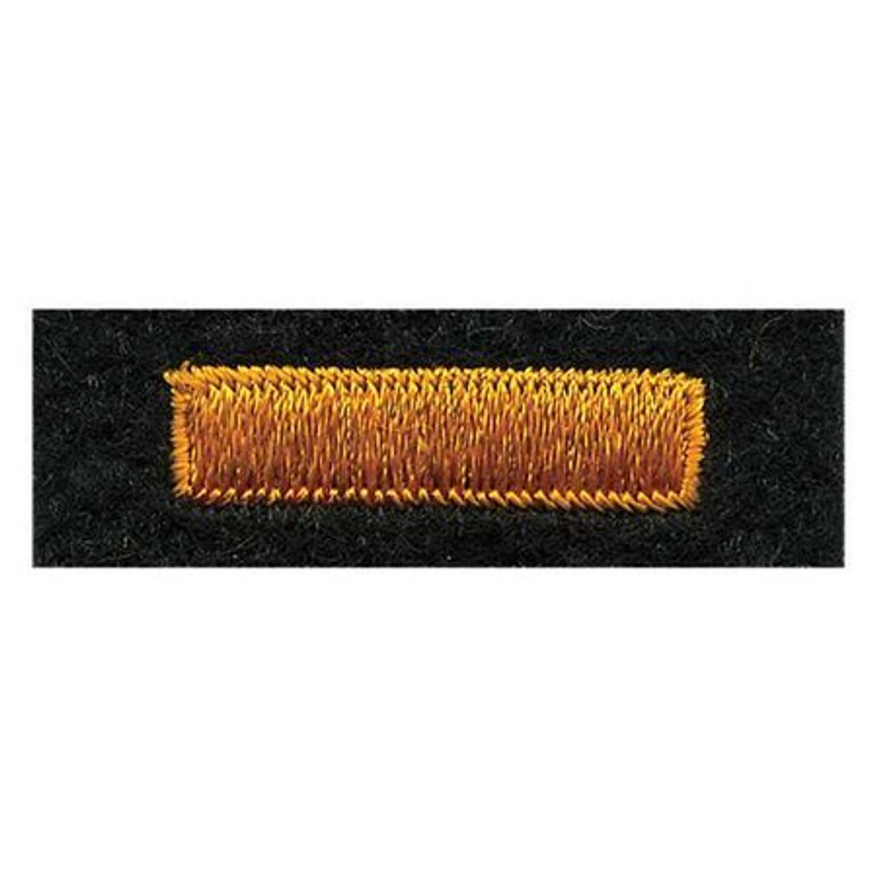 HEROS PRIDE 5395 EMBRDRD PATCH BAR DRK GOLD ON BLCK FELT