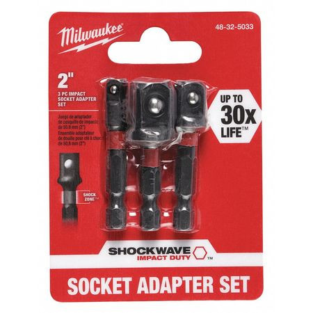 MILWAUKEE ELECTRIC TOOLS 48-32-5033 SOCKET ADAPTER 3PC SET        
