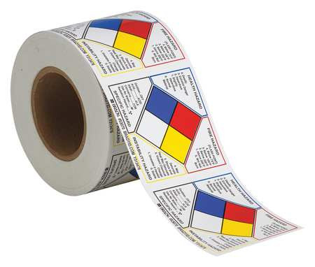 BRADY SPC ABSORBENTS 53070 LABEL,4"H,4"W,PK500