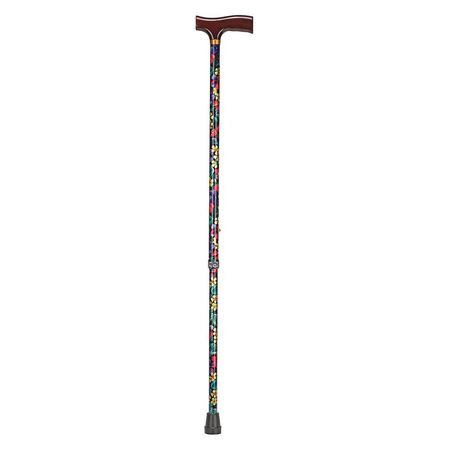 DMI 502-1351-9909 ADJUSTABLE CANE DERBY-TOP WOOD FLORAL