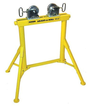 SUMNER 780368 ROLLER HEAD PIPE STAND,1/2 TO 36 IN.