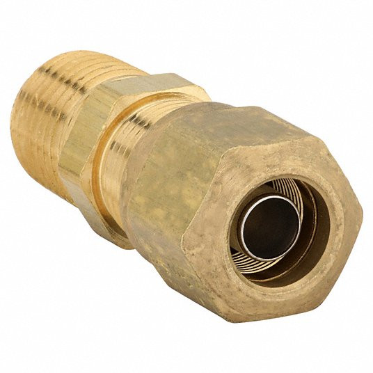CMI 968-8NS MALE CONNECTOR COMPRESSION BRASS 150PSI