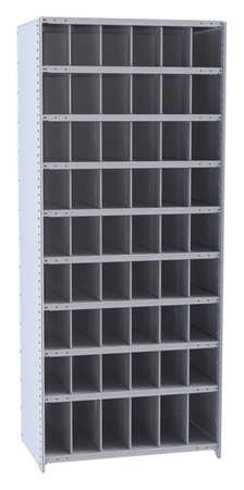 HALLOWELL 5528-12HG 54 BIN CLOSED INDUSTRIAL BIN SHELVING