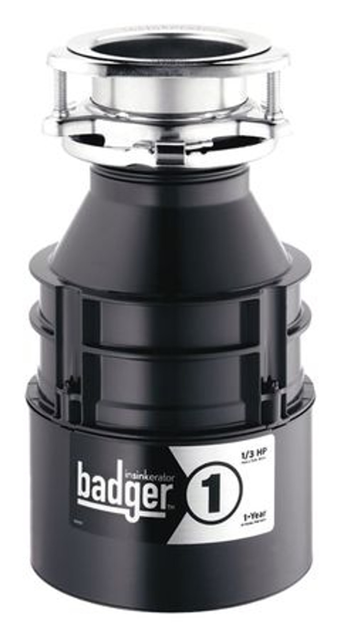 IN-SINK-ERATOR BADGER 1 WITH CORD GARBAGE DISPOSAL,BADGER 1,1/3 HP