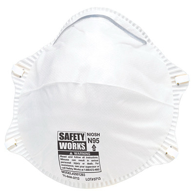 MSA SAFETY WORKS 817633 SAFETY WORKS N95 HARMFUL DUST RESPIRATOR