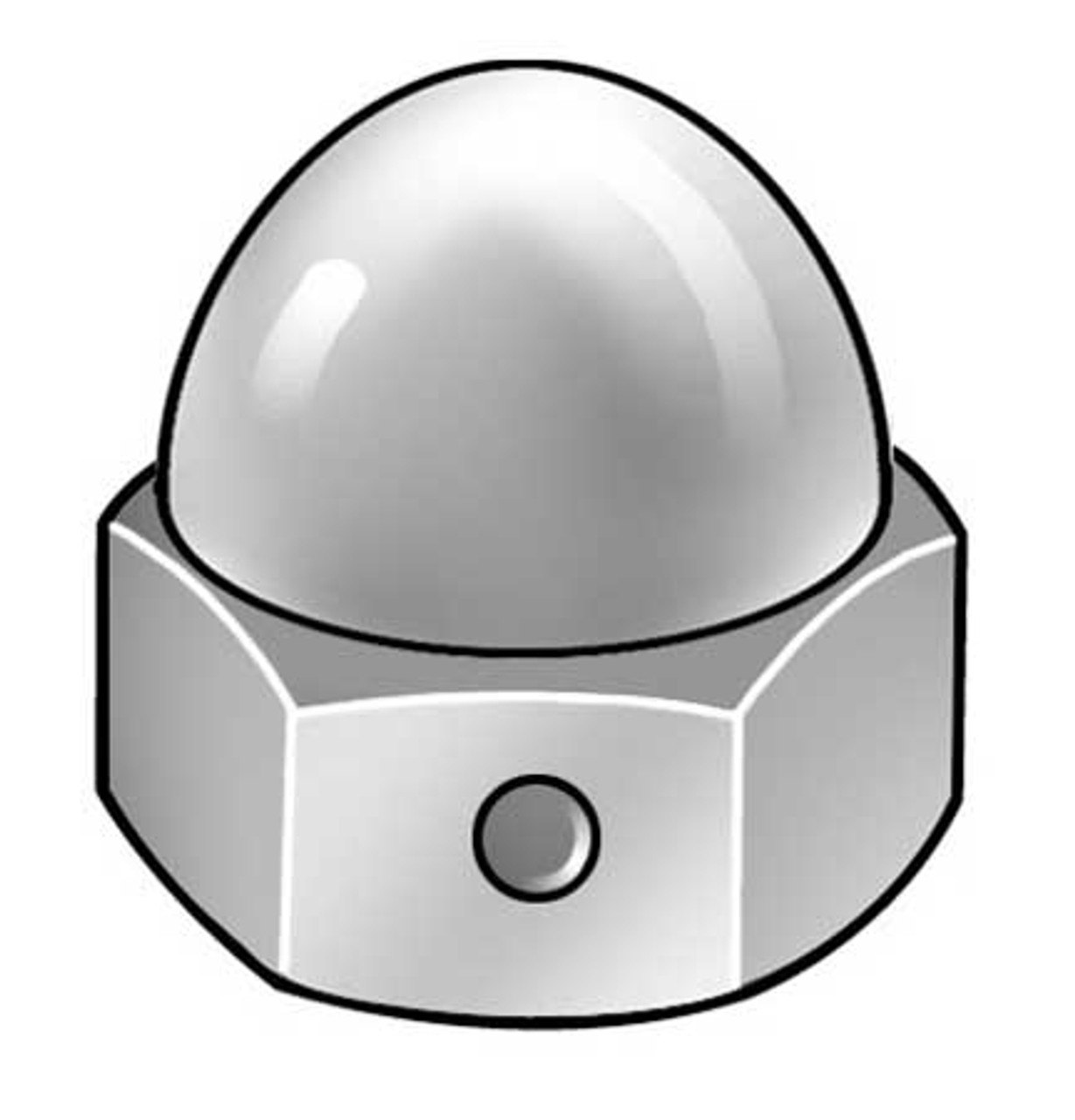 GRAINGER GLOBAL SOURCING CPB028 CAP NUT #6-32 GR 18-8 SS PLAIN PK20