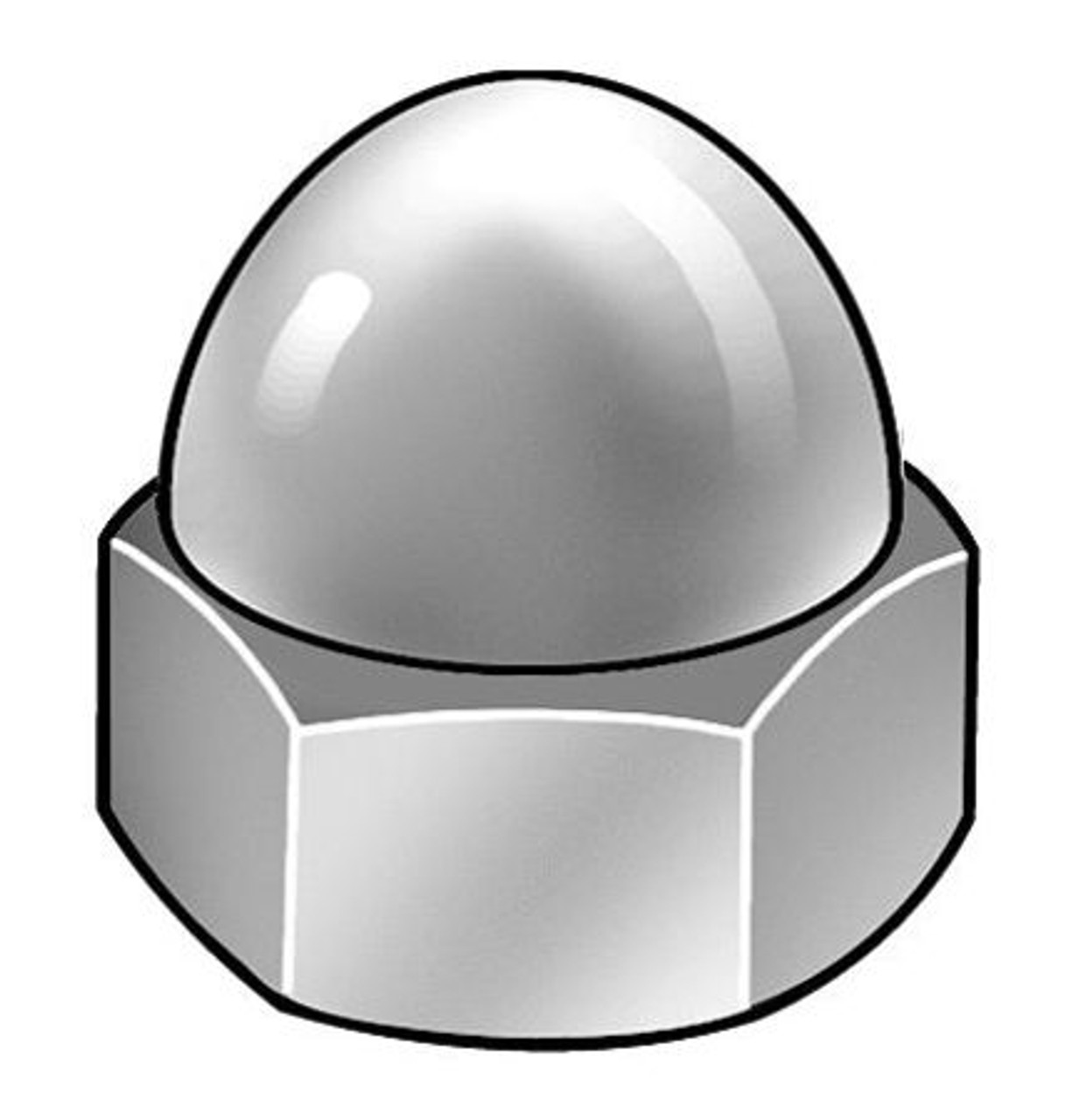 GRAINGER GLOBAL SOURCING CPB077 CAP NUT 3/8-16 BRASS CHROME PK10