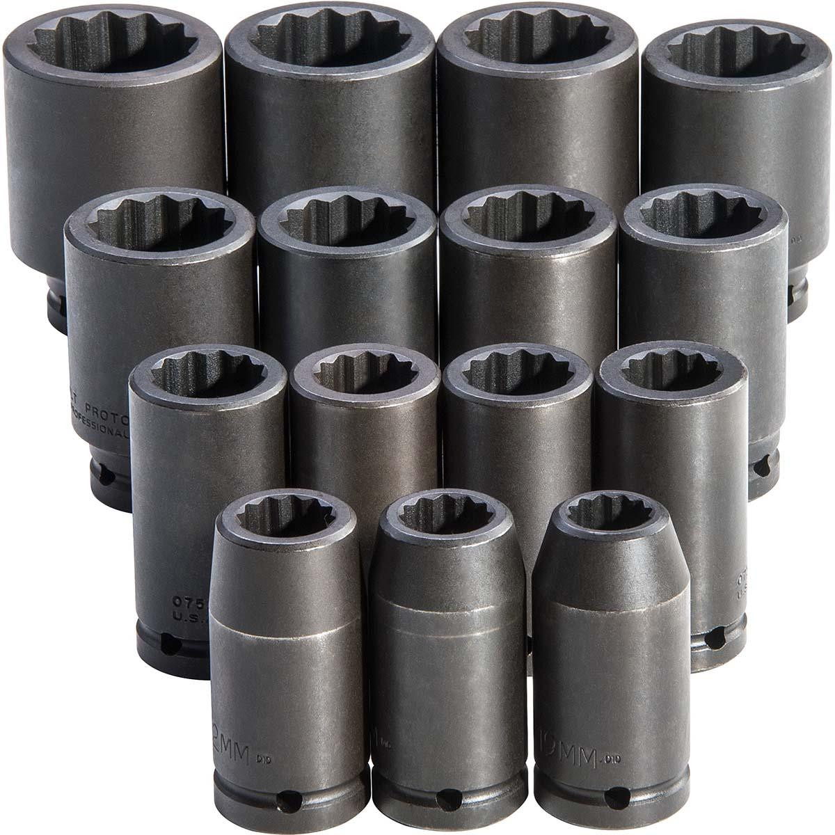 PROTO J72104M PROTO® 3/4" DRIVE 15 PIECE DEEP METRIC I