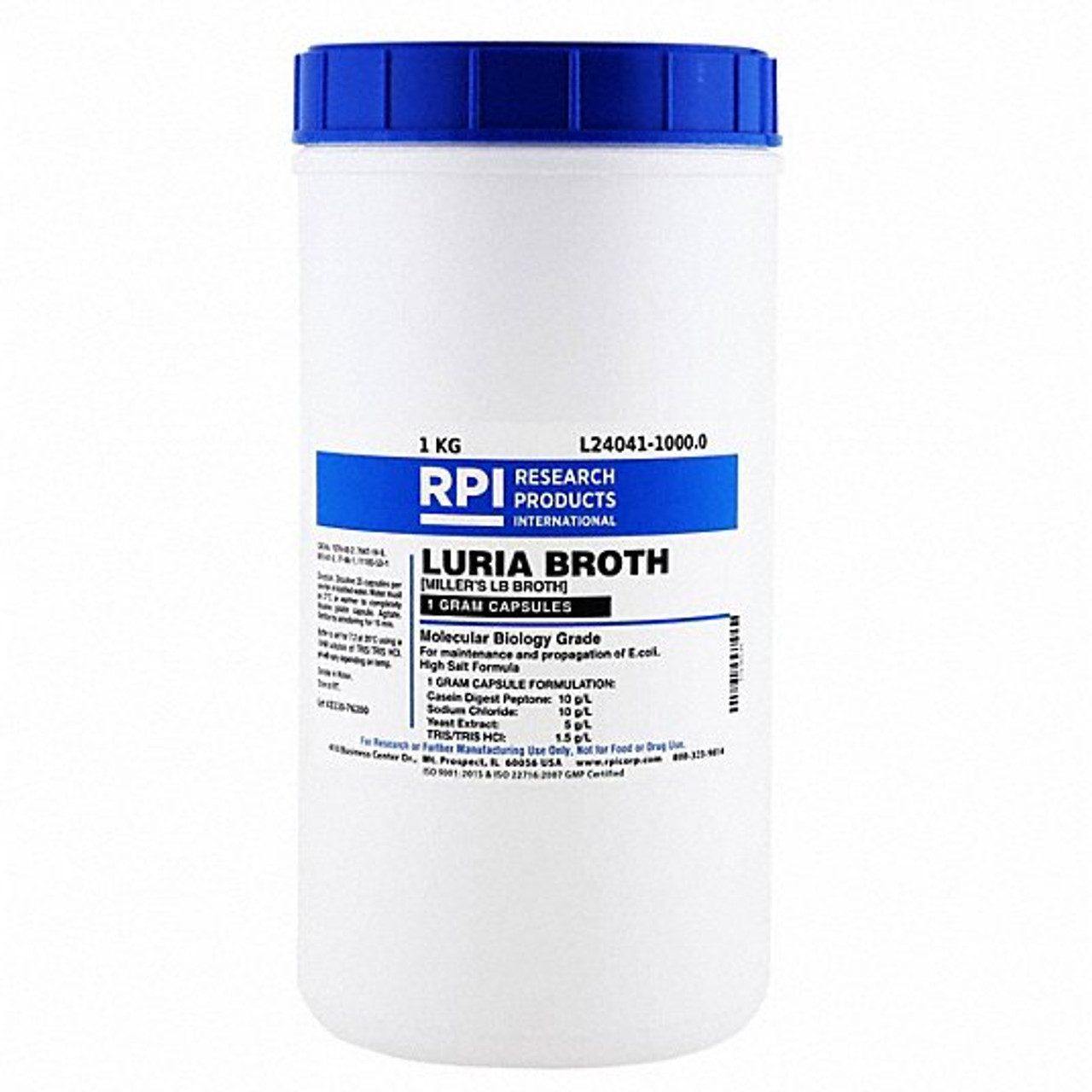 RPI L24041-1000.0 LURIA BROTH 1 EACH CAPLET PK1000
