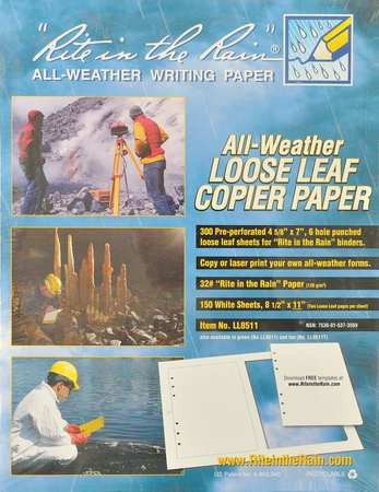 RITE IN THE RAIN LL8511 WORK EFFICIENTLY REGARDLESS OF YOUR WORK