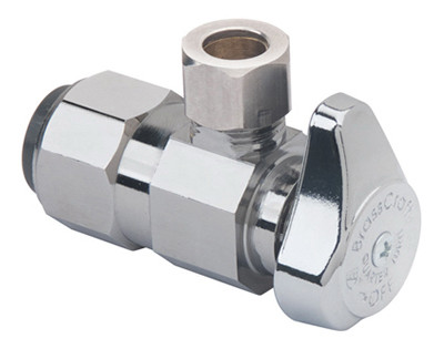 BRASS CRAFT G2PS19X CD STOP VALVE ANG 1/2PX3/8OD COMP