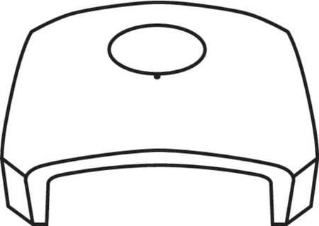 RUBBERMAID COMMERCIAL PRODUCTS FG3975M2DWOOD DOME TOP WITH HOLE DRIFTWOOD
