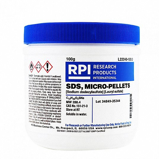 RPI L22040-100.0 SDS MICRO-PELLETS 100G