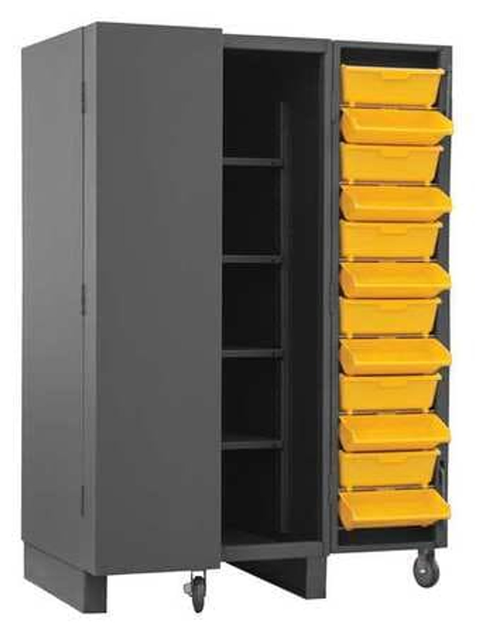 DURHAM MANUFACTURING HDC36DC24TB4S95 BIN AND SHELF CABINET 24 BINS 4 SHELVES