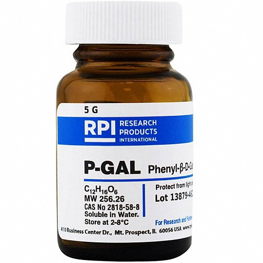 RPI P12000-5.0 PHENYL-B-D-GALACTOPYRANOSIDE (P-GAL) 5G
