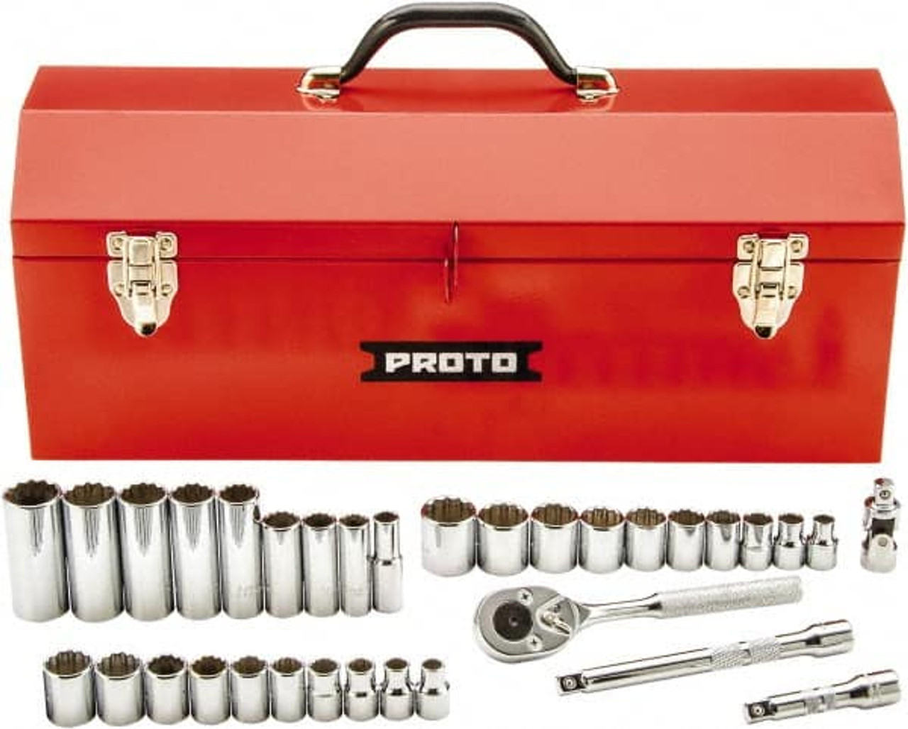 PROTO J52230-1 SOCKET SET METRIC AND SAE 34 PCS.
